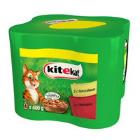 KITEKAT - mokra karma dla kota z kurczakiem i wołowiną - puszka 4x400g