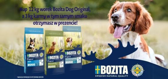 Kup duży worek karmy dla psa Bozita i otrzymaj mniejszy GRATIS