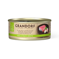 GRANDORF Adult Tuna & Crab in broth - mokra karma dla kota - puszka 70g