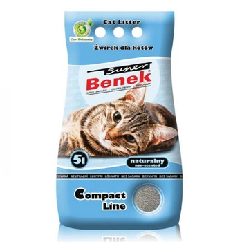 SUPER BENEK Compact - żwirek bentonitowy zbrylający dla kota 5l