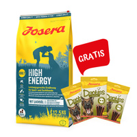 JOSERA High Energy 12,5kg + 3x Denties Turkey & Apple 180g GRATIS