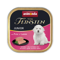 ANIMONDA Vom Feinsten Junior Indyk Z Jagnięciną - mokra karma dla psa - mieseczka 150g