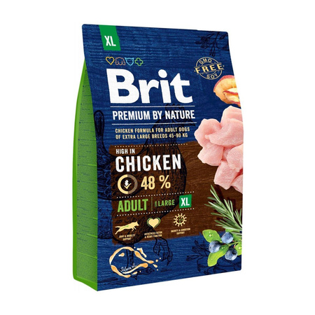 BRIT Premium By Nature Adult  XL - sucha karma dla psa 3kg