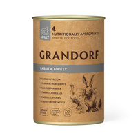 GRANDORF Adult Rabbit & Turkey - mokra karma dla psa - puszka 400g