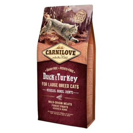 CARNILOVE Cat Duck & Turkey Duże Rasy - sucha karma dla kota 6kg