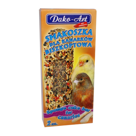 DAKO-ART Smakoszka biszkoptowa - kolba dla kanarka 2szt