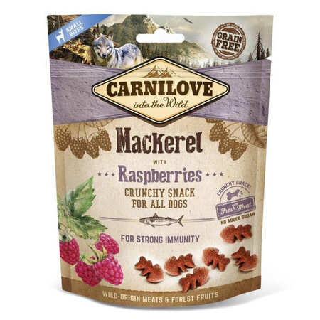 CARNILOVE Snack Dog Fresh Crunchy Mackerel Raspberry - przysmak dla psa 200g