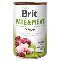 BRIT Pate&Meat Duck - mokra karma dla psa - puszka 400g