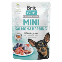 BRIT Care Mini Sterilised Salmon & Herring - mokra karma dla psa - saszetka 85g