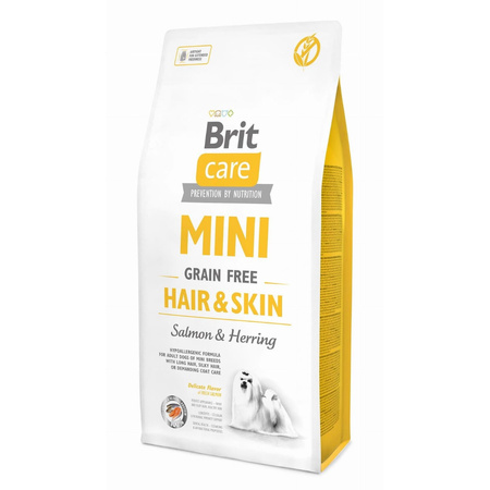 BRIT Care Mini Grain Free Hair & Skin - bezzbożowa sucha karma dla psa 7kg