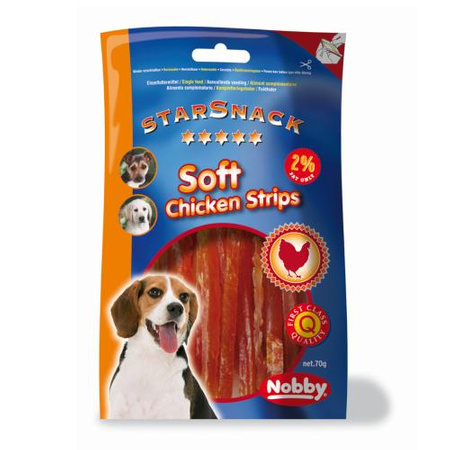 NOBBY Starsnack Soft Chicken Stripes - przysmak dla psa 70g