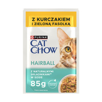 PURINA Cat Chow Hairball Kurczak Fasola W Sosie - mokra karma dla kota 85g