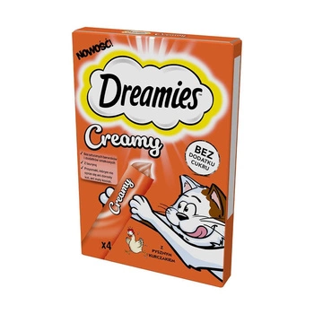 DREAMIES Creamy z kurczakiem - przysmak dla kota 4x10g