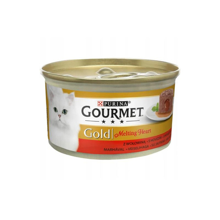 GOURMET Gold Melting Heart Wołowina - mokra karma dla kota - puszka 85g