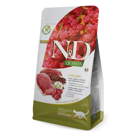 FARMINA N&D Cat Quinoa Urinary Duck & Cranberry - sucha karma dla kota 5kg