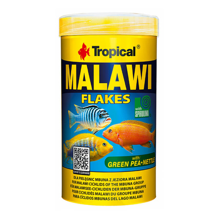 TROPICAL Malawi Flakes - wieloskładnikowy pokarm dla pielęgnic mbuna z jeziora malawi 500ml + 20%