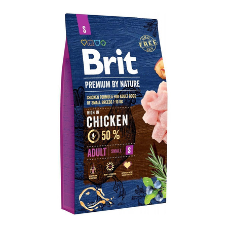 BRIT Premium By Nature Adult S - sucha karma dla psa 8kg