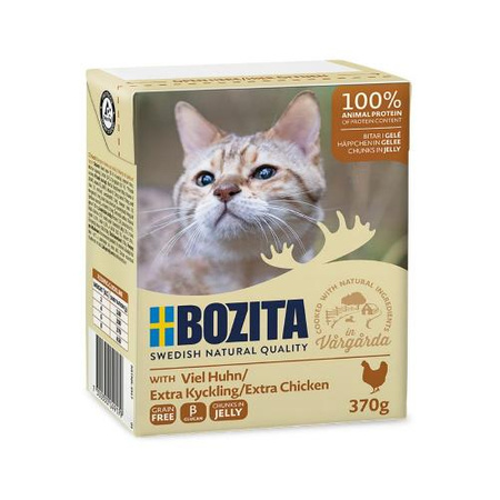 BOZITA Cat z kurczakiem w galarecie - mokra karma dla kota - kartonik 370g