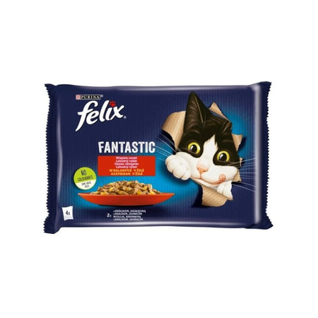 FELIX Fantastic z królikiem - mokra karma dla kota - saszetka 4x85g