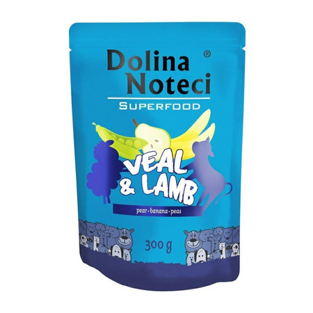 DOLINA NOTECI Superfood Cielęcina I Jagnięcina - mokra karma dla psa 300g