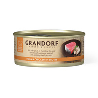 GRANDORF Adult Tuna & Chicken in broth - mokra karma dla kota - puszka 70g