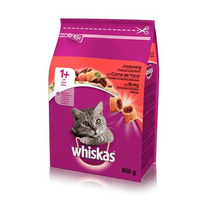 WHISKAS Adult Z Wołowiną - sucha karma dla kota 800g