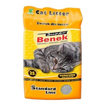 SUPER BENEK Natural – żwirek bentonitowy 25l