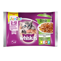 WHISKAS Junior Potrawka Tradycyjna W Galaretce - mokra karma dla kota - saszetka 4x85g