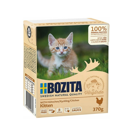 BOZITA Kitten z kurczakiem w sosie - mokra karma dla kota - kartonik 370g