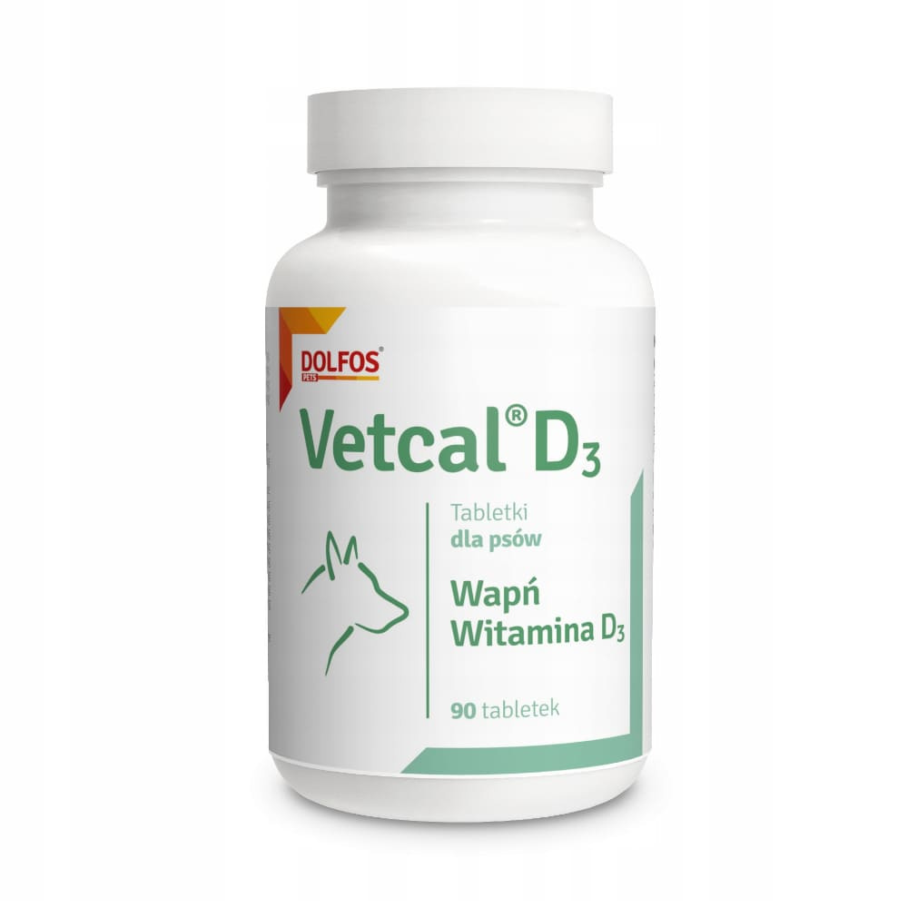 DOLFOS Vetcal - minerały i aminokwasy dla psów 90tabl.