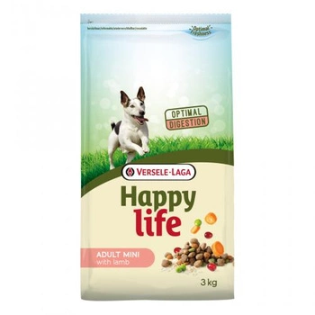 VERSELE-LAGA Happy Life Adult Mini Lamb - sucha karma dla psa 3kg