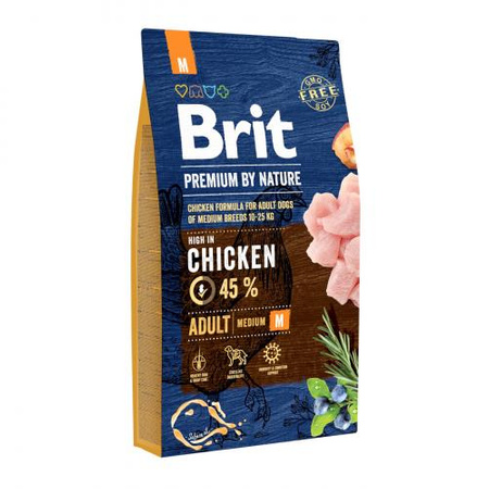 BRIT Premium By Nature Adult M - sucha karma dla psa 8kg