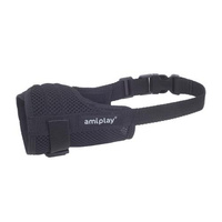 AMIPLAY Muzzles Air - Kaganiec dla dużego psa sportowy czarny - rozmiar XL