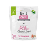 BRIT Care Dog Sustainable Adult Small Breed Chicken Insect - sucha karma dla psa 1kg