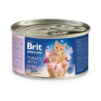 BRIT Premium By Nature Cat Turkey & Liver - mokra karma dla kota - puszka 200g