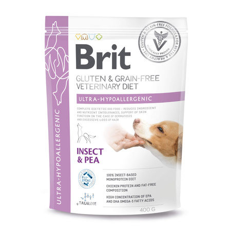 BRIT Gluten & Grain-Free Veterinary Diet Ultra Hypoallergenic - sucha karma dla psa 400g