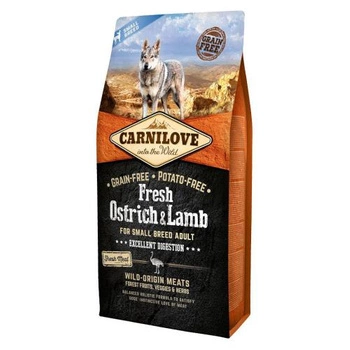 CARNILOVE Fresh Ostrich & Lamb For Adult Small Breed - sucha karma dla psa 6kg