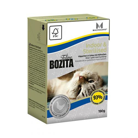 BOZITA Indoor & Sterilised - mokra karma dla kota w galarecie 190g