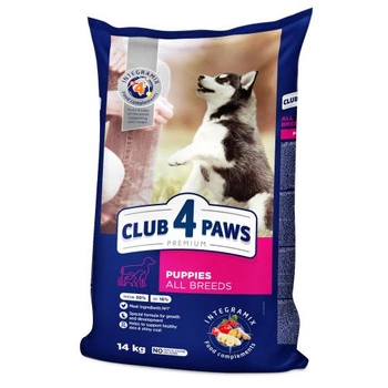 CLUB 4 PAWS Puppy All Breeds Z Kurczakiem - sucha karma dla psa 14kg