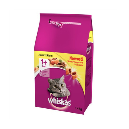 WHISKAS Adult Z Kurczakiem I Warzywami - karma sucha dla kota - 1,4kg