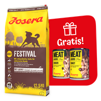 JOSERA Festival 12,5kg + 2x Meat Lovers 400g GRATIS