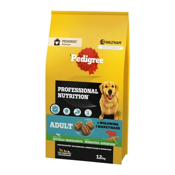 PEDIGREE Adult z wołowiną i warzywami - sucha karma dla psa 12kg