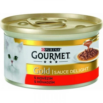 GOURMET Gold Sauce Delight Wołowina - mokra karma dla kota 85g