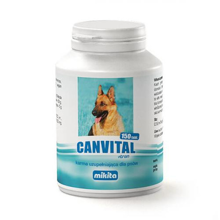 MIKITA Canvital Plus Tran - witaminy dla psa 150tabl.