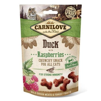 CARNILOVE Snack Cat Fresh Crunchy Duck Raspberry - przysmak dla kota 50g