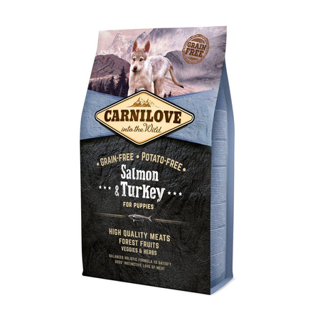 CARNILOVE Salmon & Turkey For Puppy - sucha karma dla psa 4kg