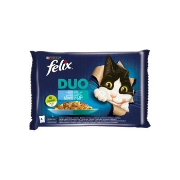 FELIX Duo rybne smaki w galaretce - mokra karma dla kota - saszetka 4x85g