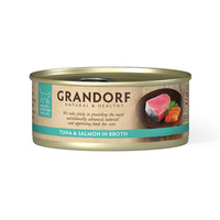 GRANDORF Adult Tuna & Salmon in broth - mokra karma dla kota - puszka 70g