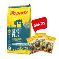 JOSERA SensiPlus 12,5kg + 3x Denties Turkey & Apple 180g GRATIS