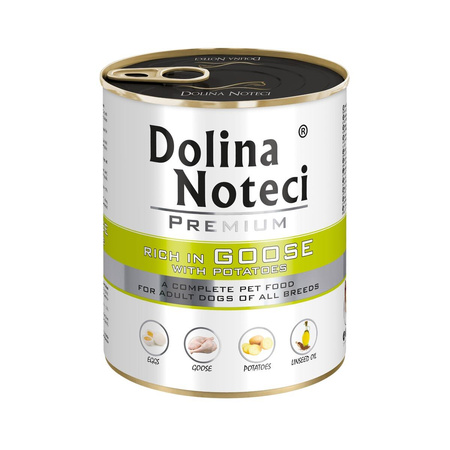 DOLINA NOTECI Premium  - mokra karma dla psa z gęsią i ziemniakami - puszka 800g